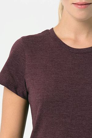 Футболка женская Regent Fit Women, бордовый меланж, размер XXL