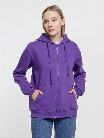 Толстовка на молнии с капюшоном Siverga Heavy 2.0, фиолетовая, размер 3XL