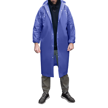 Дождевик RainForest, унисекс, материал EVA, размер M-L, темно-синий