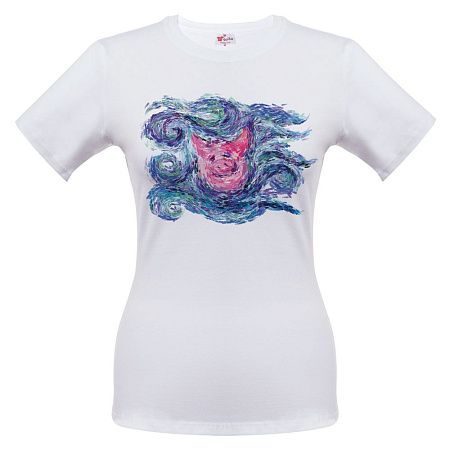 Футболка женская «Ван-Пиг», белая, размер M