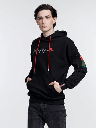 Худи унисекс Hand Some, черное, размер XS/S