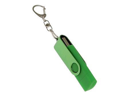 USB 3.0- флешка на 32 Гб с поворотным механизмом и дополнительным разъемом Type-C