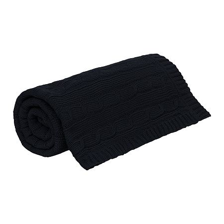 Плед Fado вязаный, темно-синий (без подарочной коробки)