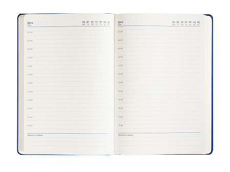 Ежедневник Alfa Note Ultar А5, синий/синий, недатированный, в твердой обложке