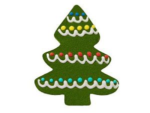 Пряник имбирный «Елка», цвет: зеленый