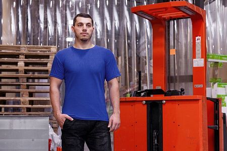 Футболка унисекс T-Bolka 180, серый меланж, размер S