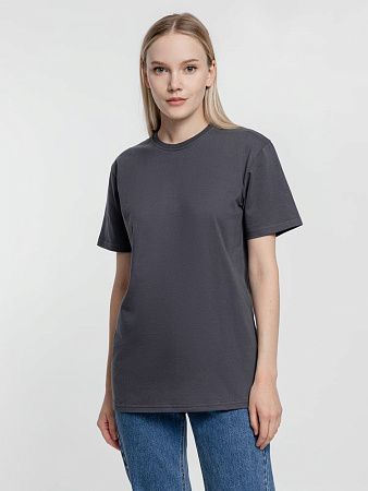 Футболка унисекс T-Bolka 160, темно-серая (графит), размер S