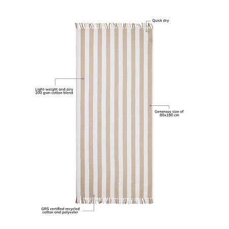 Полотенце для хаммама VINGA Ornos из переработанного хлопка GRS, 80х180 см