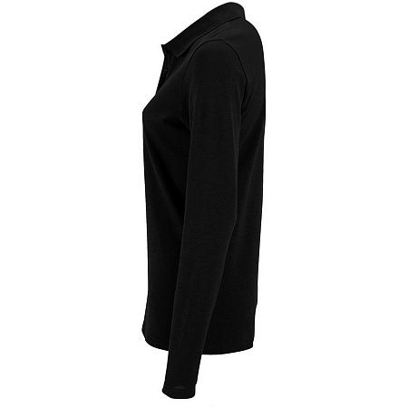 Рубашка поло женская с длинным рукавом Perfect LSL Women, черная, размер M