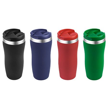 Термокружка SLIM SOFT COLOR 350мл. Зеленая с зеленой крышкой 6030.02