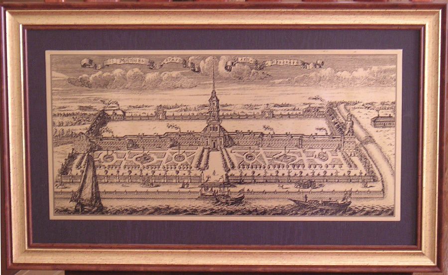 Гравюра "Лавра Александра Невского"