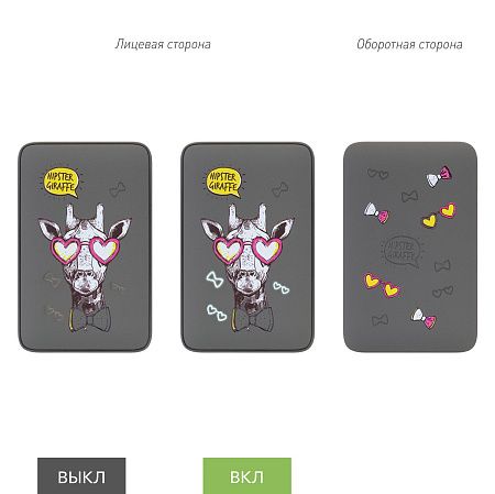 Внешний аккумулятор с подсветкой Ancor 5000 mAh, серый