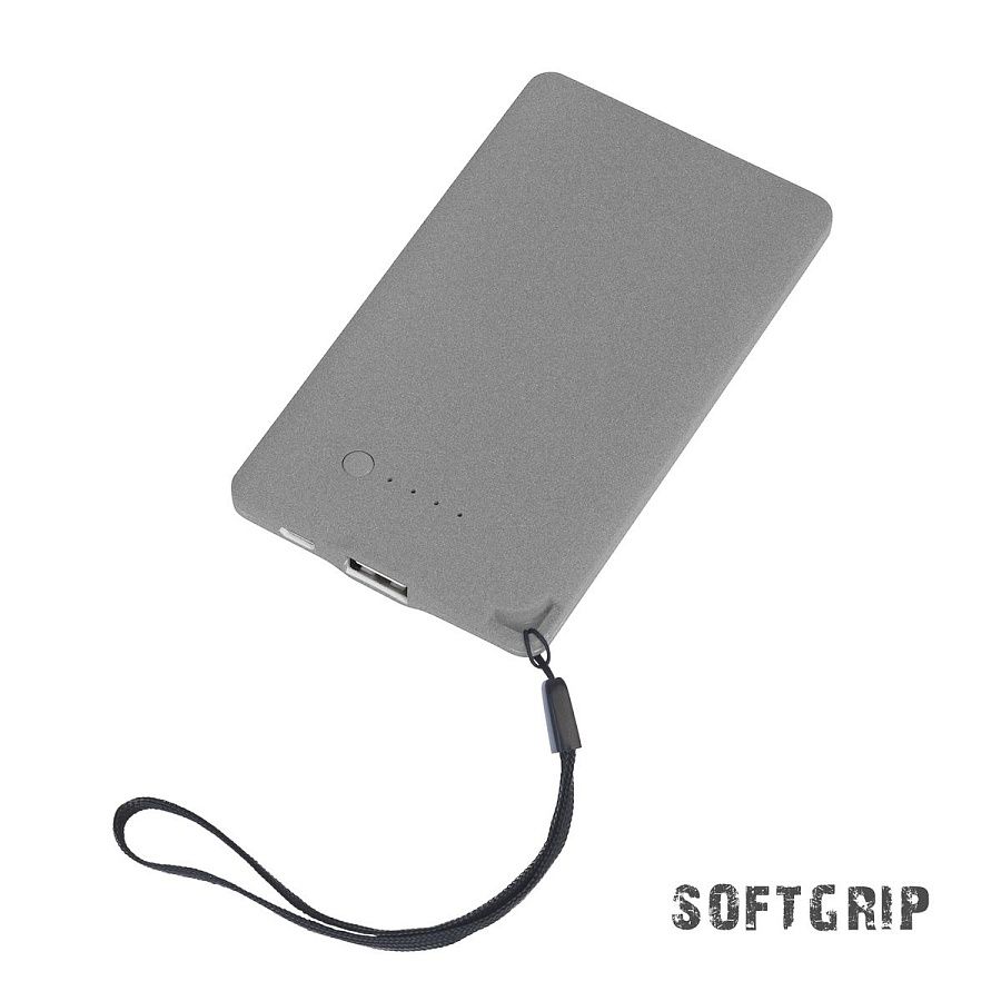 Зарядное устройство "Камень" с покрытием soft grip, 4000 mAh в подарочной коробке, черный #