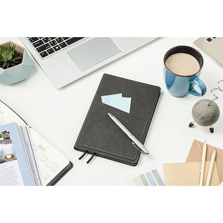 Ежедневник Flexy Smart Style Lafite A5, темно-серый, недатированный, в гибкой обложке