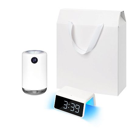 Подарочный набор Bliss, Flame, белый (увлажнитель воздуха, зарядное устройство)