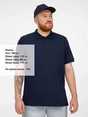 Рубашка поло мужская Virma Stretch, темно-синяя, размер L