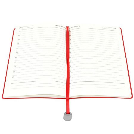 Ежедневник A5 недатированный Farfalla в мягком переплёте, красный 