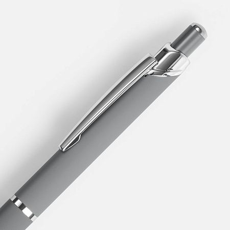 Ручка шариковая Chromos Soft Touch, серая