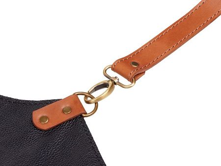 Фартук из натуральной кожи с карманами