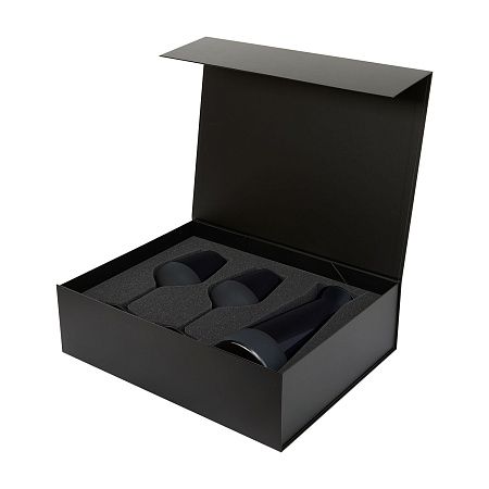 Подарочный набор декантер + 2 бокала для вина Sapphire в черной коробке