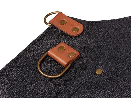 Фартук из натуральной кожи с карманами