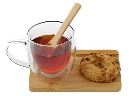 Кружка с двойными стенками на подставке с ложкой «Teatrio»