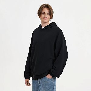 Худи оверсайз унисекс FUSION, черный, размер XS/S