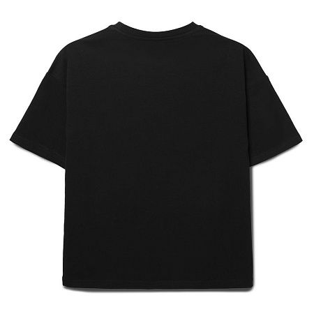 Футболка детская оверсайз Teezer, черная, размер 6 лет (110-116 см)