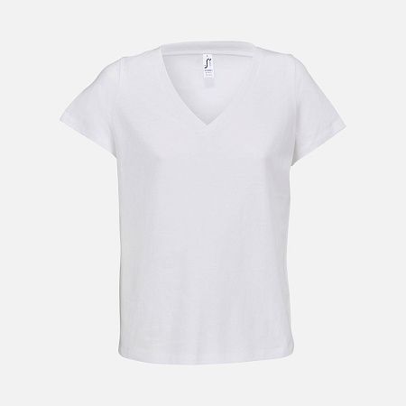 Футболка женская Regent Women с V-образным вырезом, белая, размер XL