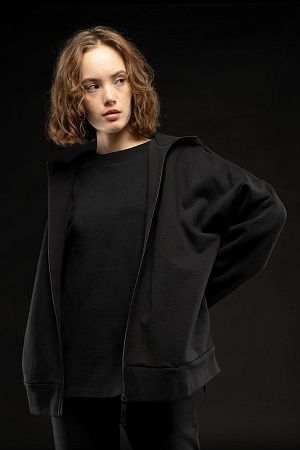 Футболка унисекс оверсайз T3, черная, размер XS/S