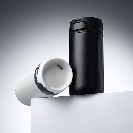 Термокружка вакуумная Toledo, черная глянцевая