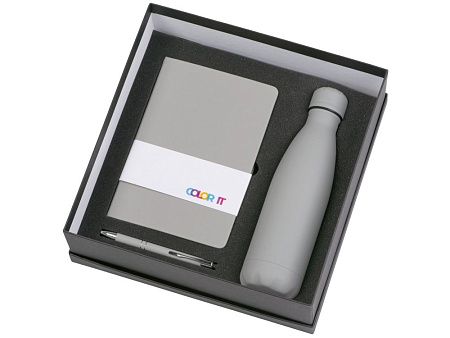 Подарочный набор "Color it" с блокнотом, металлической ручкой и термобутылкой