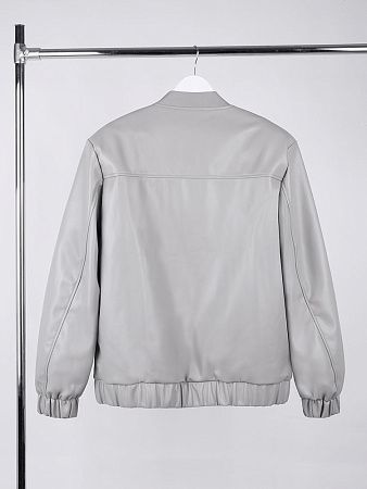 Бомбер из искусственной кожи Univer, серый, размер M/L