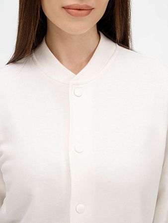 Бомбер унисекс Nuppu, молочно-белый, размер L