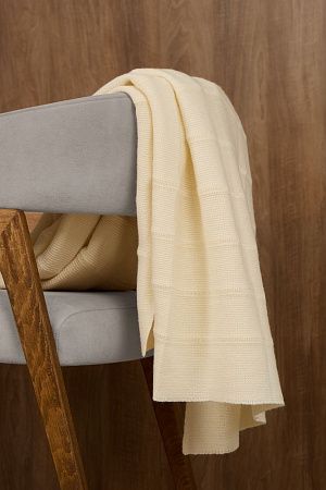 Плед Nessona Alpaca, белый (ванильный)