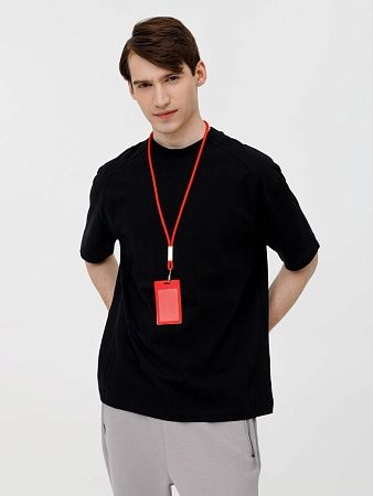 Шнурок для бейджа Tube Metal, красный