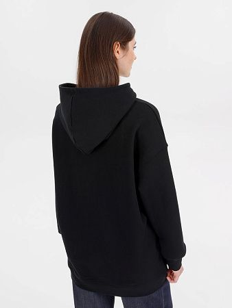 Худи оверсайз унисекс Outshine, черное, размер XL/2XL