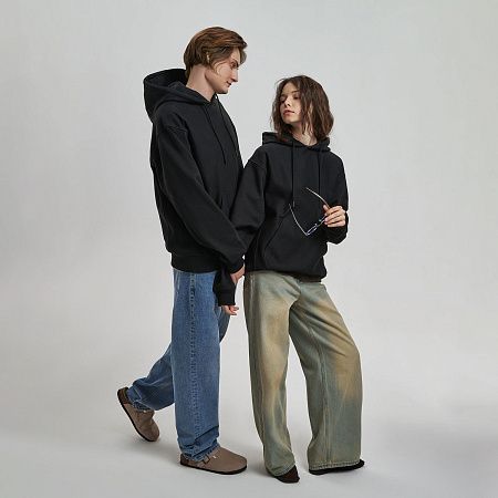 Худи релакс унисекс ADVENTURE, черный, размер 3XL/4XL