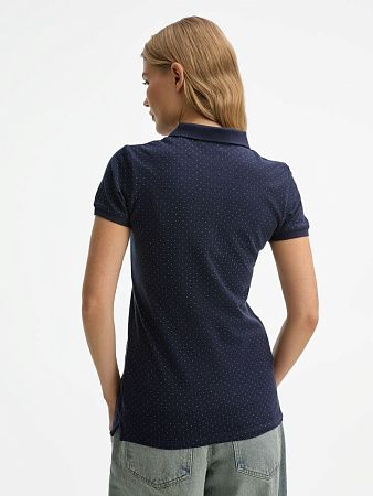Рубашка поло женская Brandy Women, темно-синяя с белым, размер XS