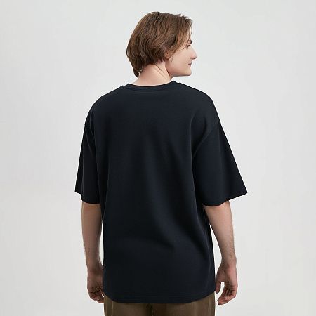 Футболка унисекс премиум AURA, 100% хлопок 200гр. черный, размер XS/S