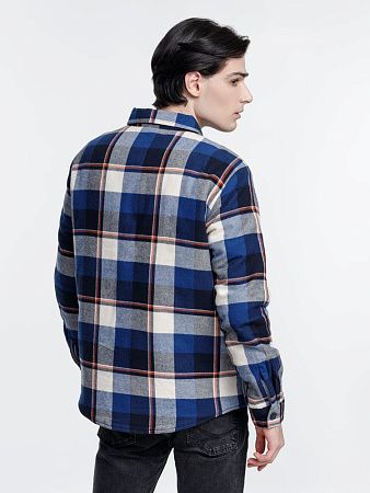 Куртка-рубашка оверсайз унисекс Noah, синяя, размер XL/2XL