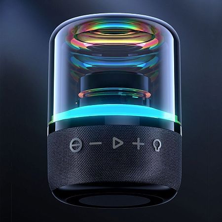 Колонка беспроводная MyTone Mega Bass со светомузыкой, черная