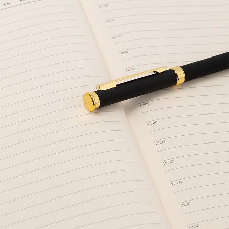 Шариковая ручка Benua, черная/позолота