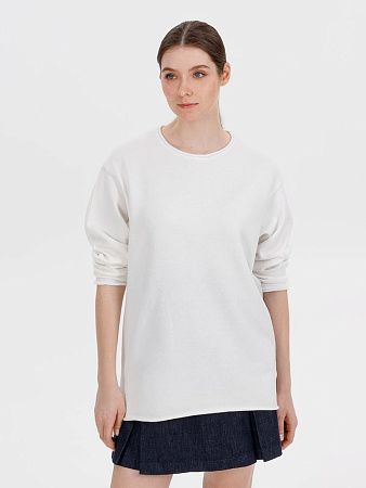 Лонгслив унисекс Siluetti Fuori, молочно-белый, размер L/XL