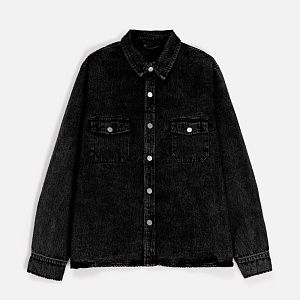 Куртка джинсовая O3, черная, размер 3XL/4XL