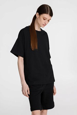 Футболка унисекс оверсайз T3, черная, размер XS/S