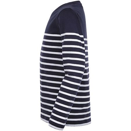 Футболка детская с длинным рукавом Matelot LSL Kids, синяя с белым, размер 8 лет (118-128 см)