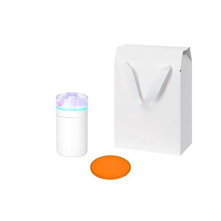 Подарочный набор Crystal, Auris, оражевый (увлажнитель воздуха, зарядное устройство)