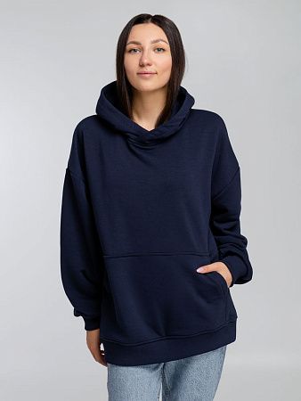 Худи оверсайз Kulonga Comfort, темно-синее, размер XS/S