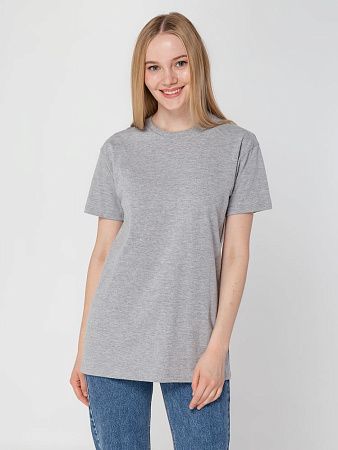 Футболка унисекс T-Bolka 160, серый меланж, размер XS